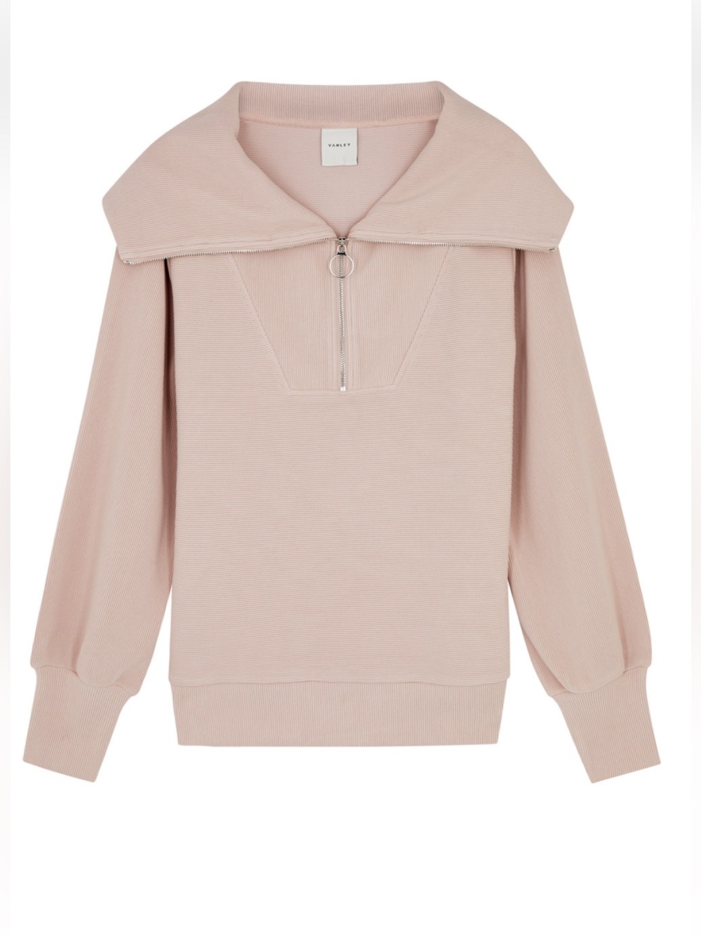 Varley Vine Half-Zip Pullover Sweater in Blush size Small